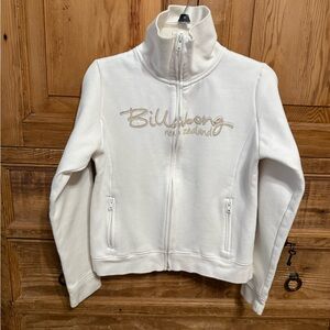 Billabong New Zealand white High-Collar sweatshirt size 12/ S